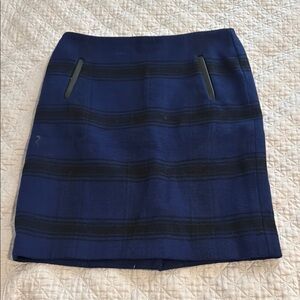 Talbots Blue and Black Mini Skirt